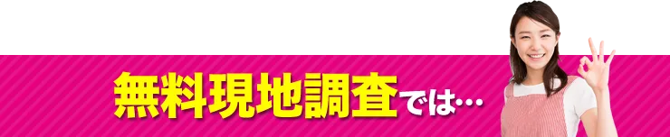 無料現地調査では